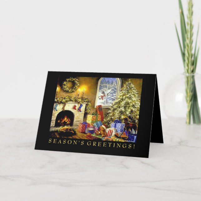 Weihnachtskarte für Geschäftsleute: Ferienbaum Feiertagskarte (Vorderseite)