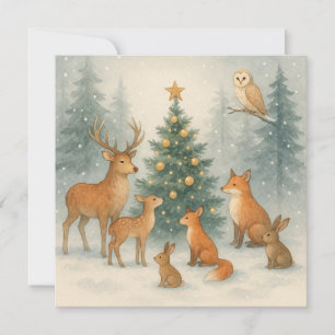Weihnachtskarte für Holz Karte