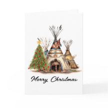Weihnachtskarte für indianische Amerikaner