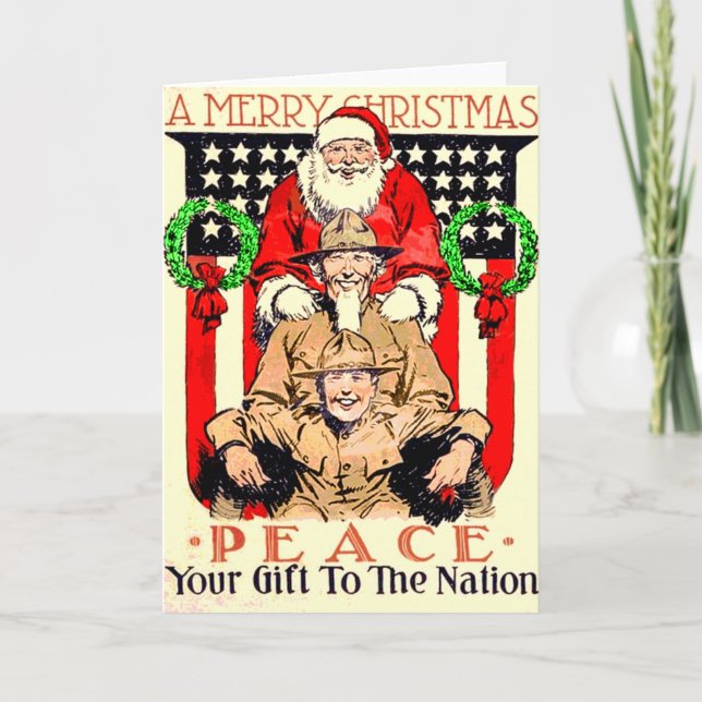 Weihnachtskarte für jemanden im Militär Feiertagskarte (Vorderseite)
