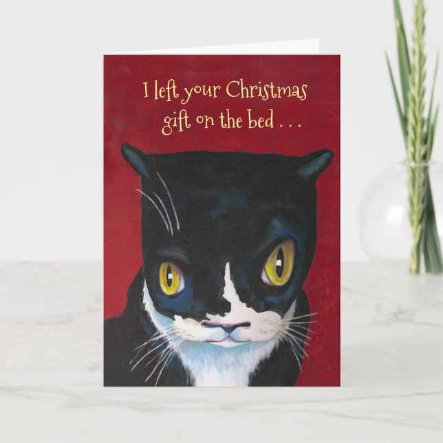 Weihnachtskarte für Katzen Feiertagskarte (Vorderseite)