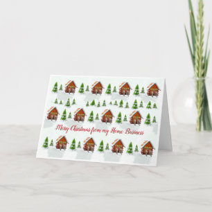 Weihnachtskarte für kleine Unternehmen zu Hause - Karte