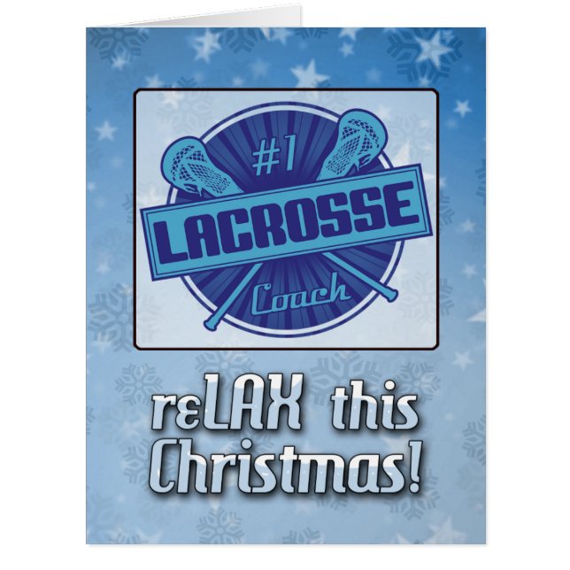 Weihnachtskarte für Lacrosse Coaches, LAX (Vorderseite)