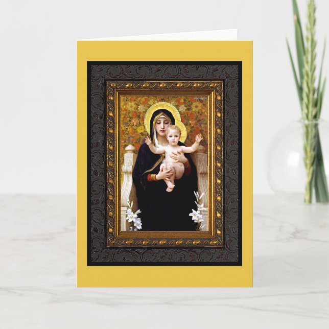 Weihnachtskarte für Madonna und Kind Karte (Vorderseite)