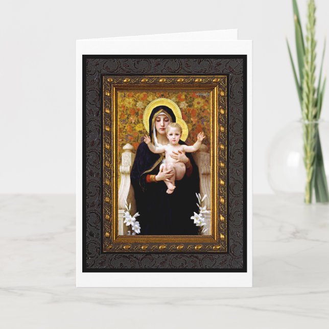 Weihnachtskarte für Madonna und Kind Karte (Vorderseite)
