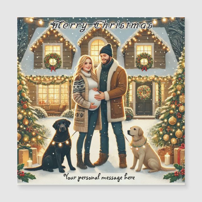 Weihnachtskarte für Magnet (Vorderseite)