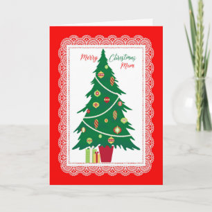 Weihnachtskarte für Mama mit Baum Karte