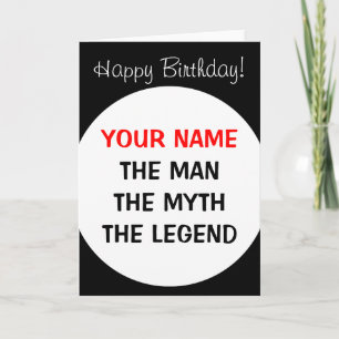 Weihnachtskarte für Männer   Die Mythos-Legende Karte