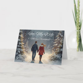 Weihnachtskarte für meine Frau Karte
