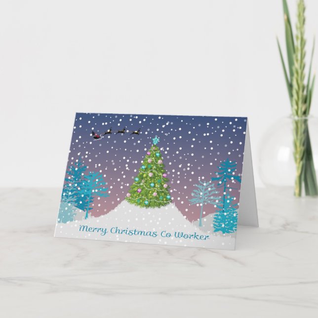 Weihnachtskarte für Mitarbeitende Karte (Vorderseite)