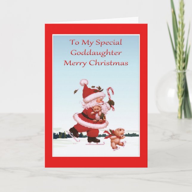 Weihnachtskarte für Patenttochter Feiertagskarte (Vorderseite)