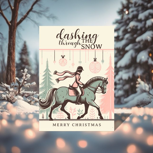 Weihnachtskarte für Pferde Einladung (Instant Download!)
