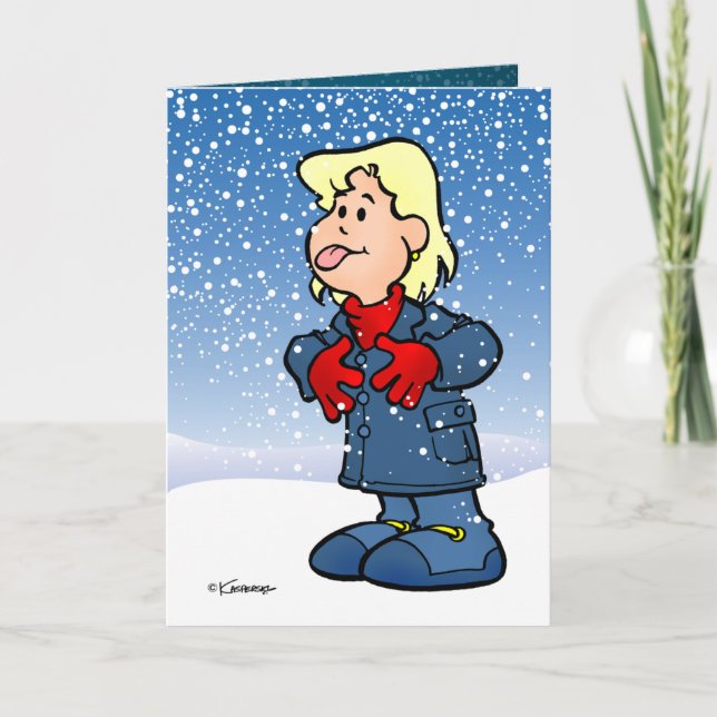 Weihnachtskarte für Reifenschnee Feiertagskarte (Vorderseite)