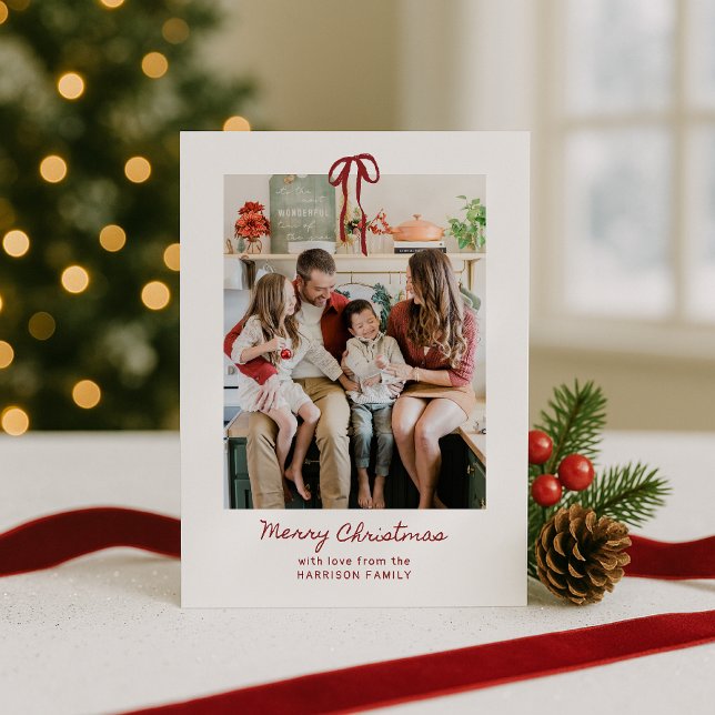 Weihnachtskarte für Rote Streifen Familie Foto Einladung (Von Creator hochgeladen)