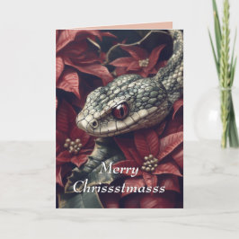 Weihnachtskarte für Schlange und Poinsettia Karte