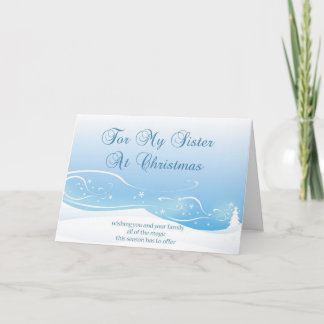 Weihnachtskarte für Schwester Feiertagskarte