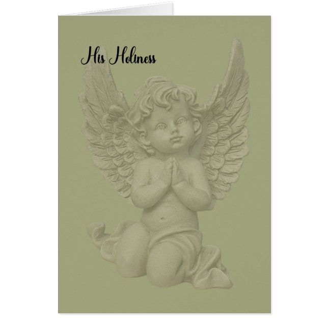 Weihnachtskarte für Seine Heiligkeit, den Papst (Vorne)