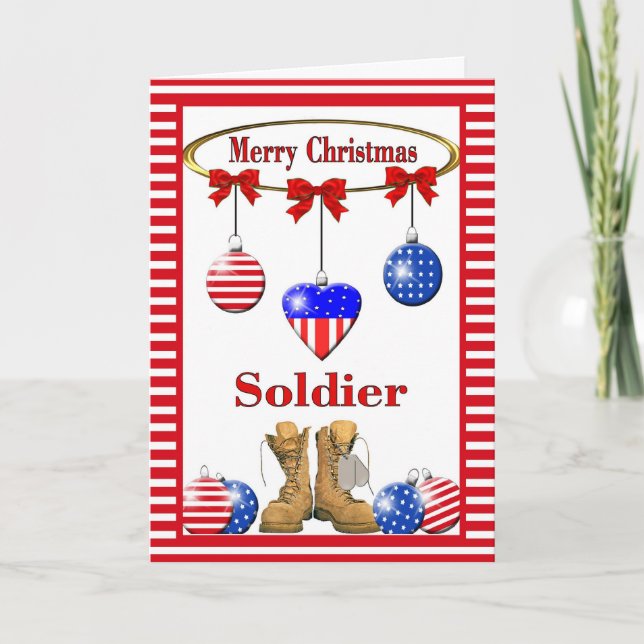 Weihnachtskarte für Soldaten Feiertagskarte (Vorderseite)