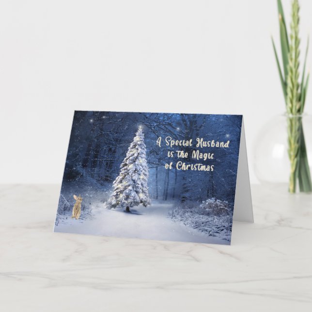Weihnachtskarte für Special Husband Landschaftlich Karte (Vorderseite)