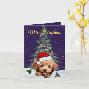 Weihnachtskarte für Spielzeug Poodle Karte