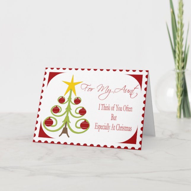 Weihnachtskarte für Tante Feiertagskarte (Vorderseite)