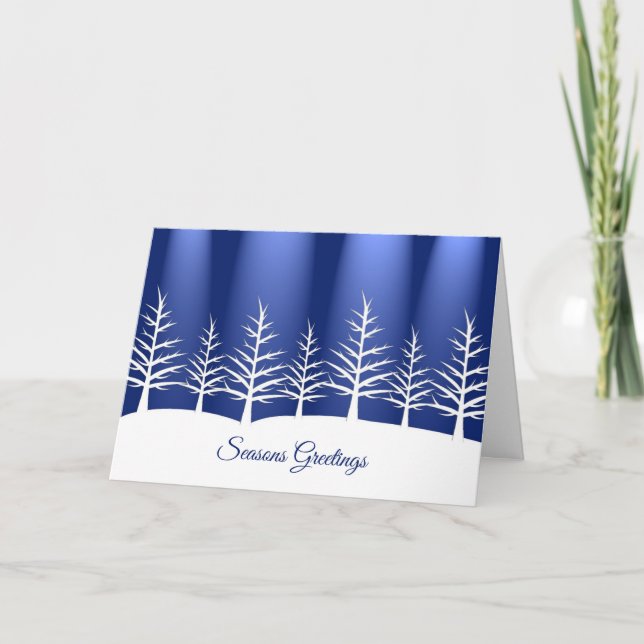Weihnachtskarte für Unternehmen mit Blue Winter Sz Karte (Vorderseite)