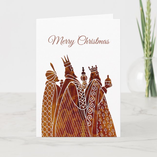 Weihnachtskarte für Unternehmen mit drei Wisemen Karte (Vorderseite)