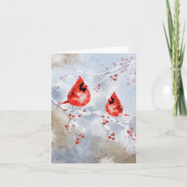 Weihnachtskarte für Wasserfarben - Eleganter Urlau Karte (Vorderseite)