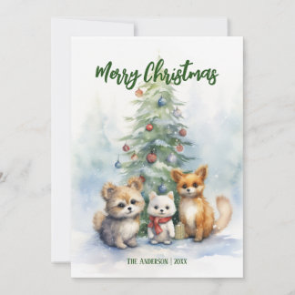 Weihnachtskarte für Watercolor Einladung