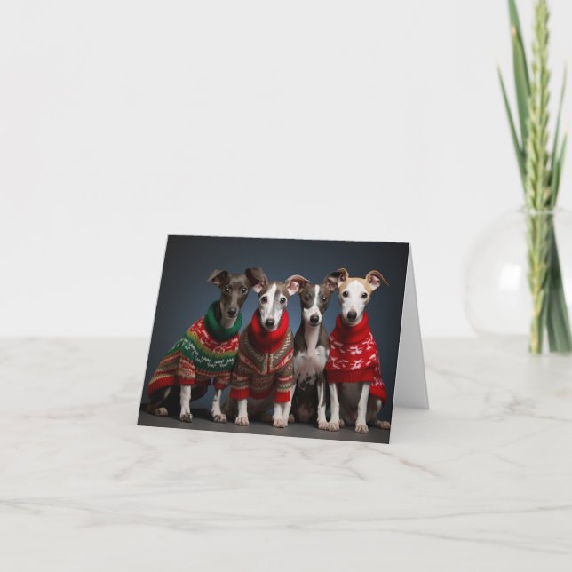 Weihnachtskarte für Welpen Karte (Vorderseite)