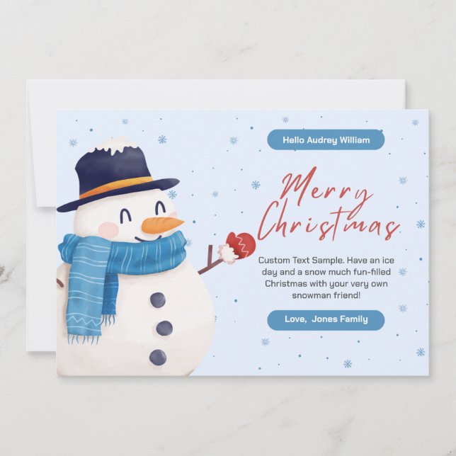 Weihnachtskarte gedruckt online feiertagskarte (Vorderseite)