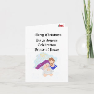 Weihnachtskarte gefaltet: Geburt Jesu Christi Feiertagskarte