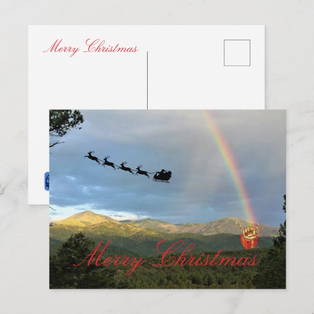 Weihnachtskarte gefaltet postkarte (Vorne/Hinten)