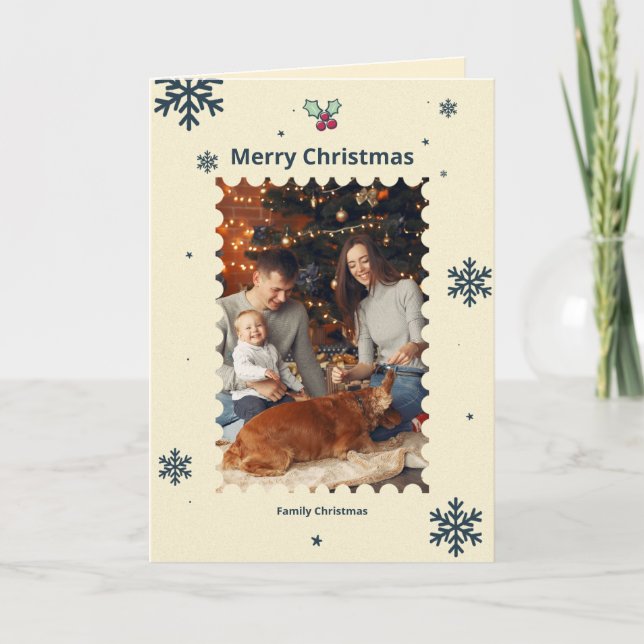 Weihnachtskarte Gelb Dankeskarte (Vorderseite)