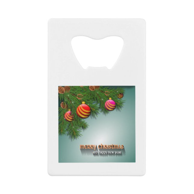Weihnachtskarte Geldbeutel Flaschenöffner (Vorderseite)