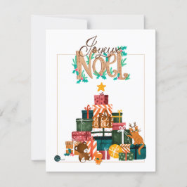 Weihnachtskarte - Geschenkberg Feiertagskarte