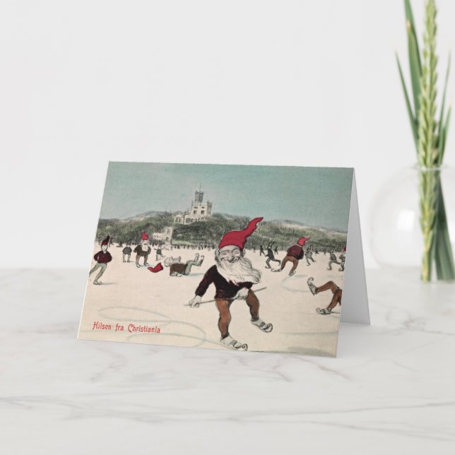 Weihnachtskarte | Glædelig Jul Norwegen Feiertagskarte (Vorderseite)