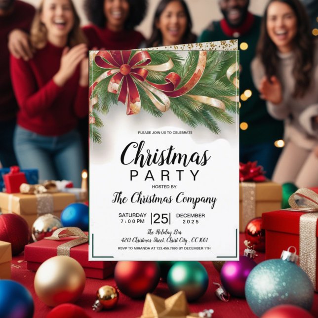 Weihnachtskarte - Goldene Party Einladung (Von Creator hochgeladen)