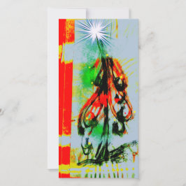 Weihnachtskarte großartig Weihnachtsbaum hell Feiertagskarte