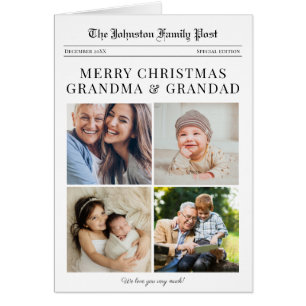 Weihnachtskarte Großeltern Zeitung