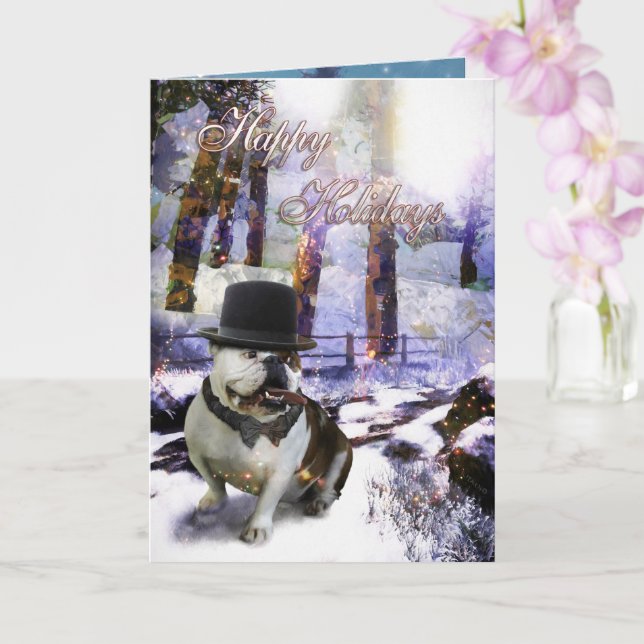 Weihnachtskarte "HAPPY HOLIDAYS" Karte (Orchidee)