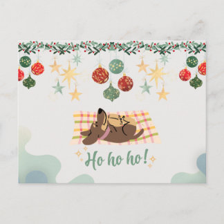 Weihnachtskarte Hund Postkarte