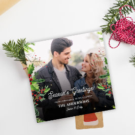 Weihnachtskarte im Foto der Weihnachtszeit Magnetkarte