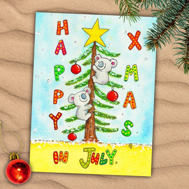 Weihnachtskarte im Juli Postkarte (Von Creator hochgeladen)