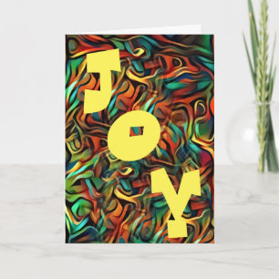 Weihnachtskarte im Retro-Stil Jazzy Joy Karte