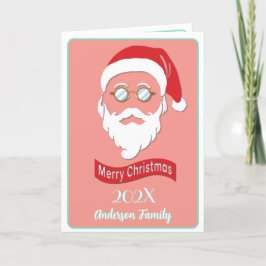 Weihnachtskarte im Stil des Santa Hipster Dankeskarte