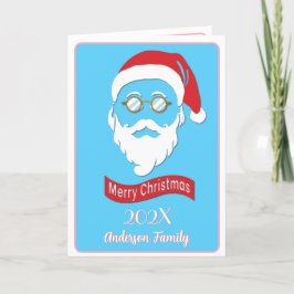 Weihnachtskarte im Stil des Santa Hipster Dankeskarte