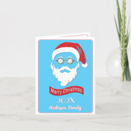 Weihnachtskarte im Stil des Santa Hipster Dankeskarte