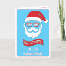 Weihnachtskarte im Stil des Weihnachtsmannes im St