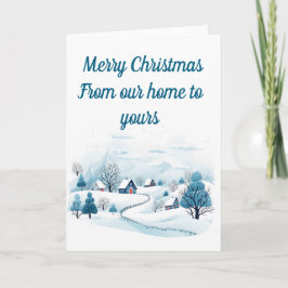 Weihnachtskarte in der Winterstadt Karte